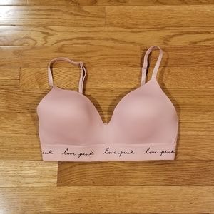 Pink Wear everywhere wireless lightly lined bra 34C